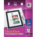 Avery Flexi-View 2-Pocket Presentation Folders, Black, 2/Pack (47847)