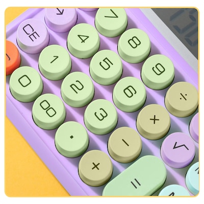 SaharaCase 12-Digit Battery/Solar Powered Desktop Calculator, Purple (KB51)