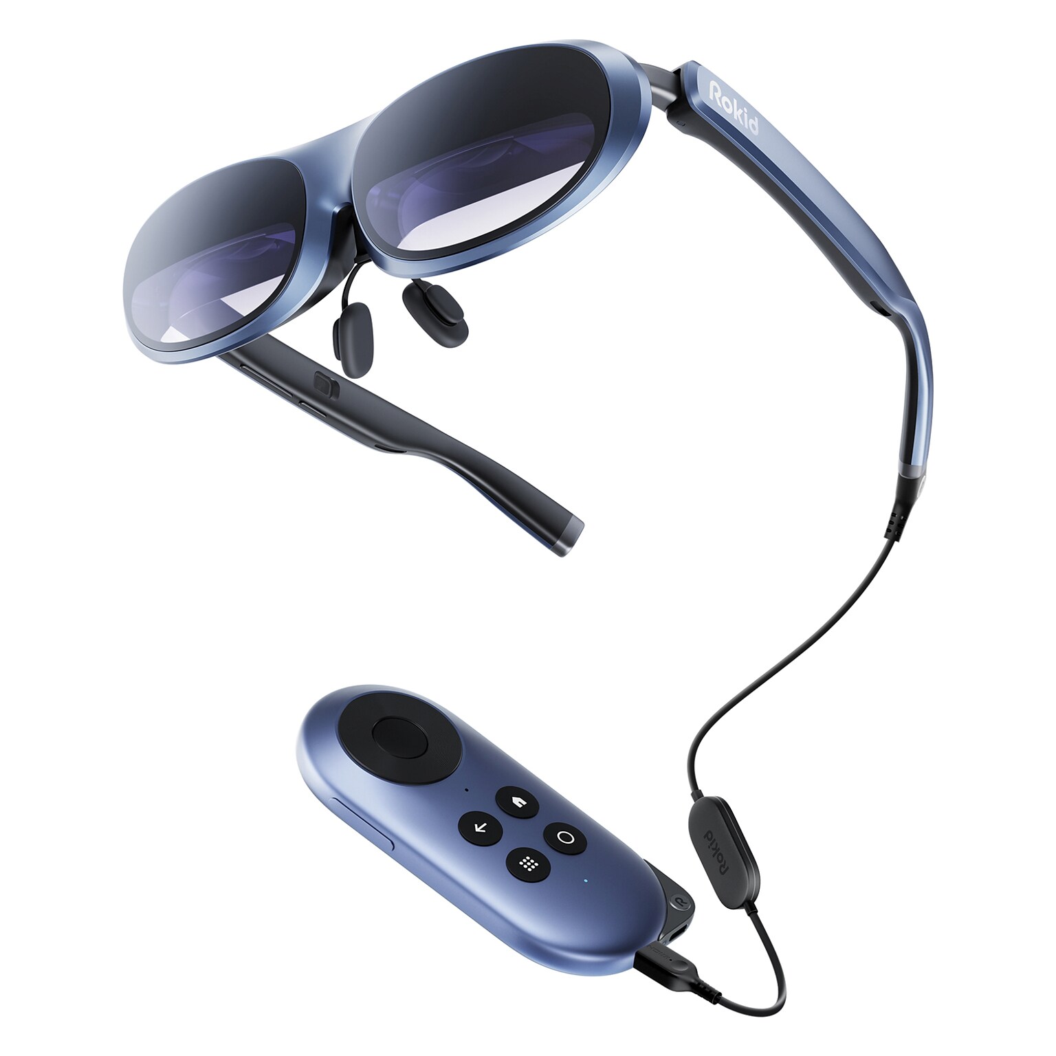Rokid B0CHFJ3D6M AR Joy Pack with Rokid Max AR Glasses & Rokid Station Streaming Device, Blue