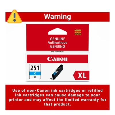 Canon 251XL Cyan High Yield Ink Cartridge (6449B001)