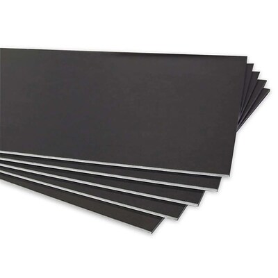 Bazic Foam Board, 20" x 30", Black, White Foam Core, 6/Bundle (BAZ594-6)