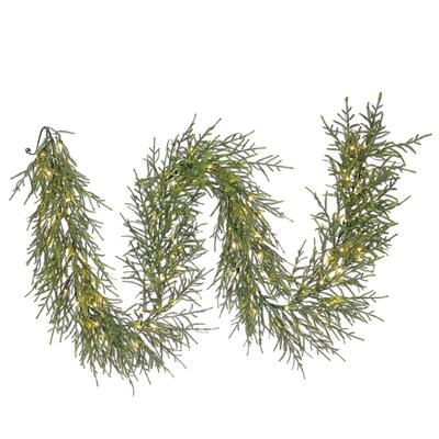Fraser Hill Farm 9 Real Feel Pre-Lit Artificial Christmas Garland (FFRF108G-5MGR)