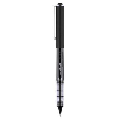 Uni Vision Rollerball Pen,Micro Point, Black Ink, Dozen (60106)