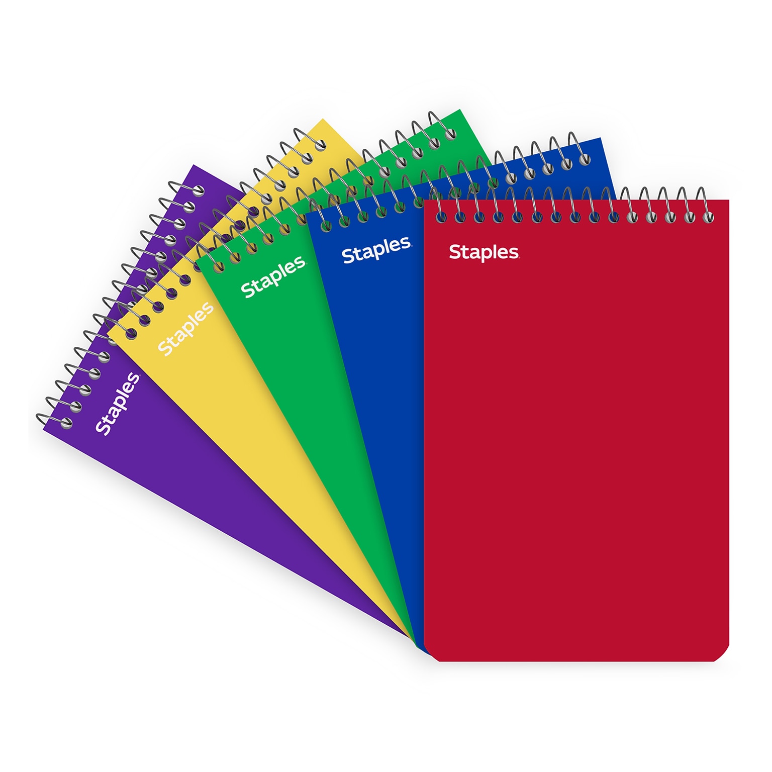 Staples Memo Pad, 4 x 6, College Ruled, Assorted Colors, 50 Sheets/Pad, 5 Pads/Pack (ST11494N)