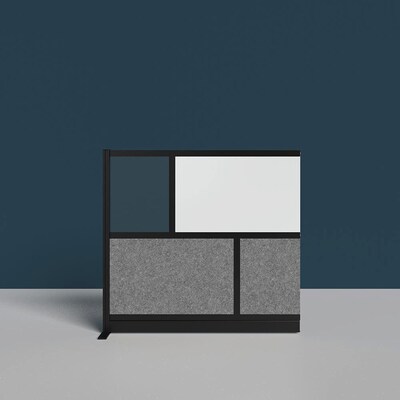 Luxor Workflow Modular Wall Add-On, 53" x 48", Black (MW-5348-XWCGB)