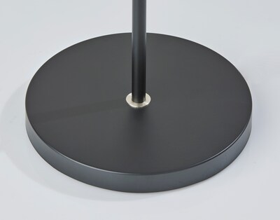 Simplee Adesso 57"H Slender LED Floor Lamp, Black & Brushed Steel (SL3974-01)