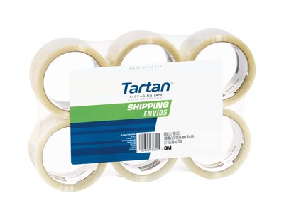 Tartan Packing Tape, 1.88 x 54.6 yds., Clear, 6/Pack (37106)