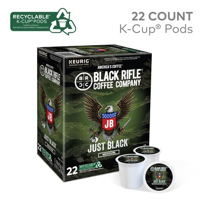 Black Rifle Coffee Company Just Black Coffee Keurig® K-Cup® Pods, Medium Roast, 22/Box (5000384042)