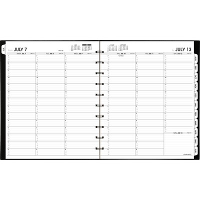 2025-2026 AT-A-GLANCE Move-A-Page 9 x 11 Academic Year Weekly & Monthly Planner, Plastic Cover, Bl