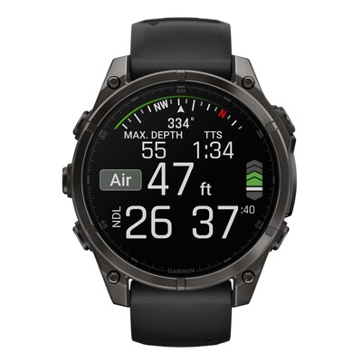 Garmin fenix 8 AMOLED Multisport GPS Smartwatch, Carbon Gray & Black, 47mm (GRM0290420)