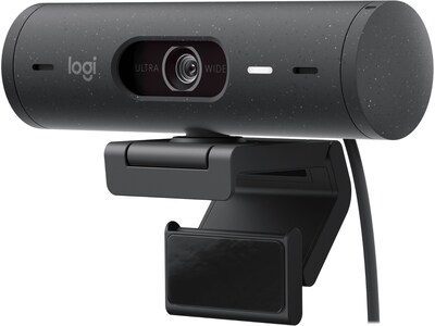 Logitech Brio 500 HD 1080p Webcam, 4 Megapixels, Graphite (960-001493)