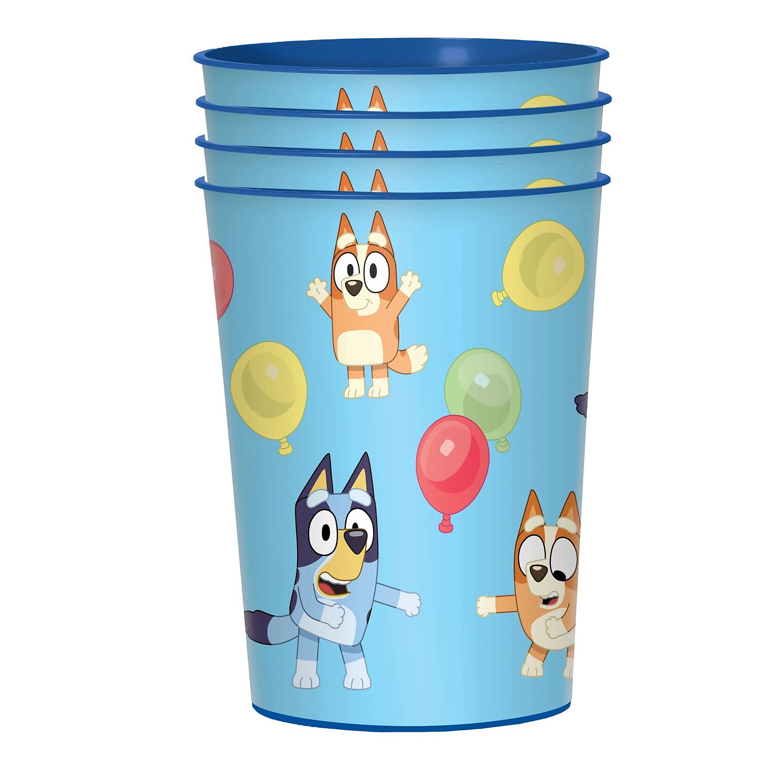 Party City Bluey Favor Cups, 16 oz., 4/Pack (AM4230680)