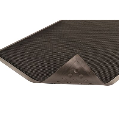 NoTrax Rubber Brush Commercial Scraper Entrance Mat, 39.37" x 31.5", Black (345S3239BL)
