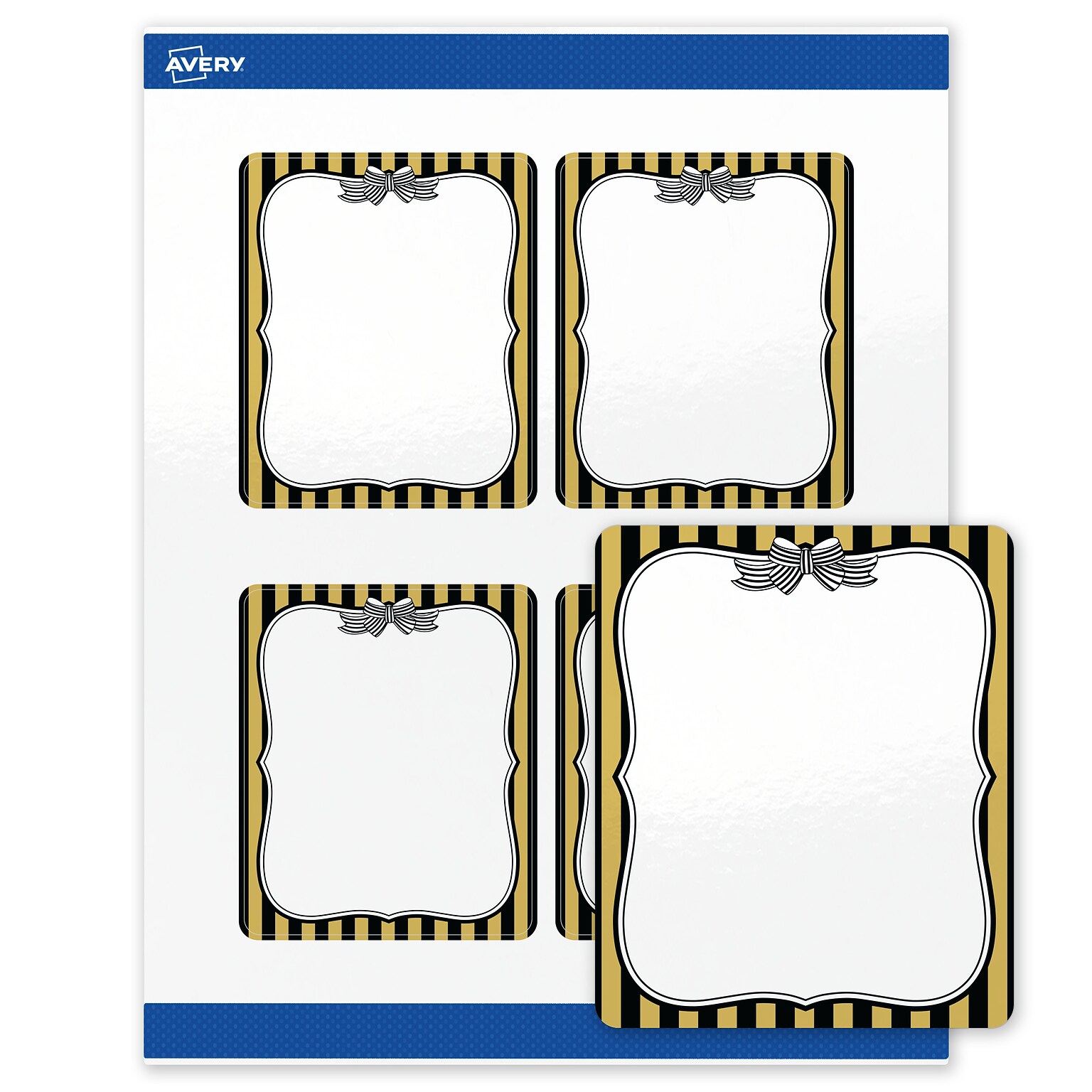Avery Rectangle Laser/Inkjet Multipurpose Labels, 4 x 3-1/3, White, 40/Pack (19479370947)