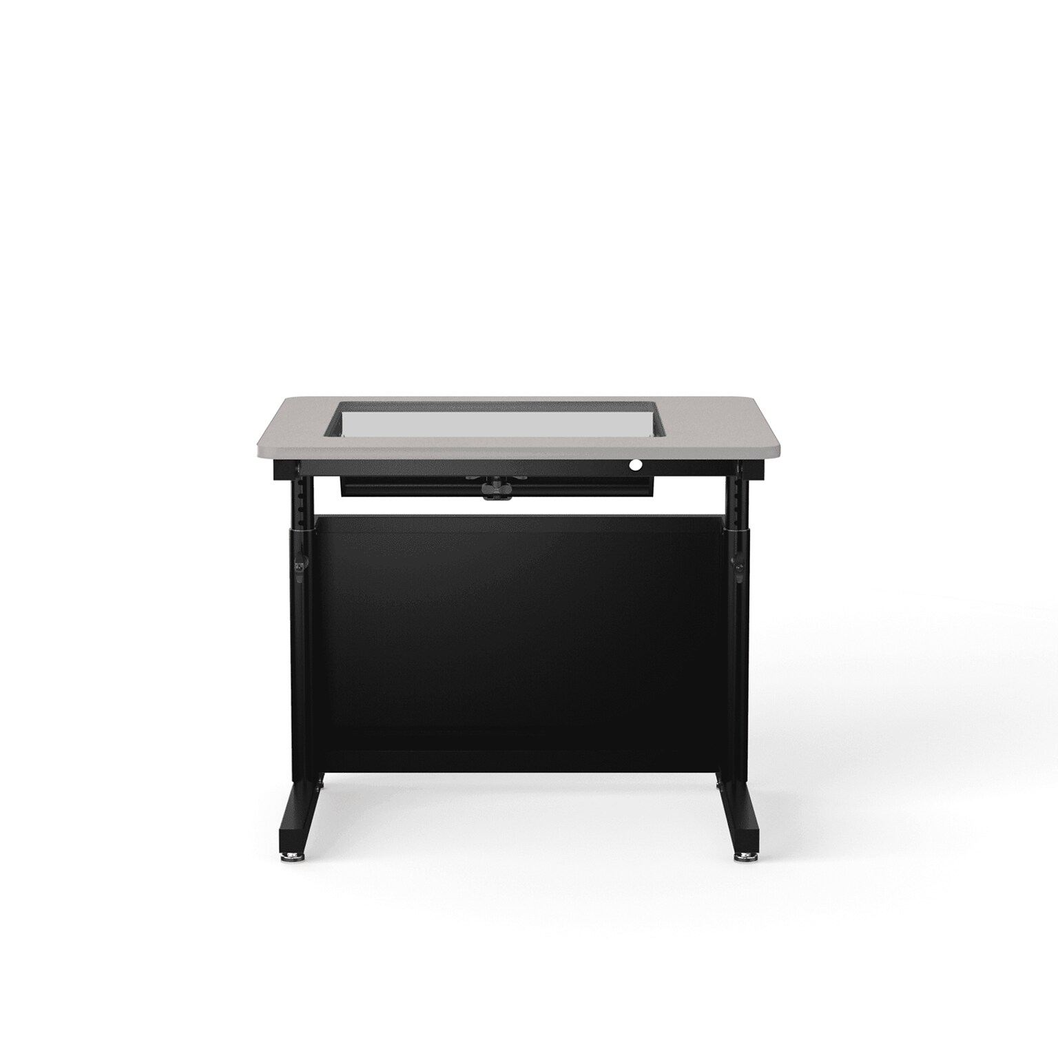 VersaDesk Downview 36W Manual Adjustable Standing Computer Table, Grey/Black (DVT3630-BG)