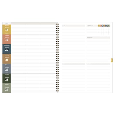 2026-2027 TF Publishing Blooming Pink 9" x 11" Academic Weekly & Monthly Planner, Paperboard Cover (AY27-9714)