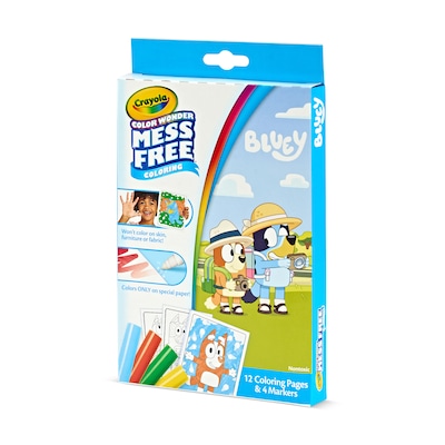 Crayola Color Wonder Bluey Coloring Book, 12 Pages (75-2863)
