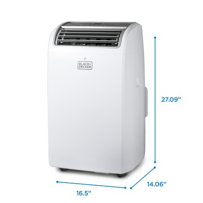 Black & Decker 115-Volt 14,000 BTU 10,200 (BTU DOE) Portable Air Conditioner with Remote, White (BPT10WTB)