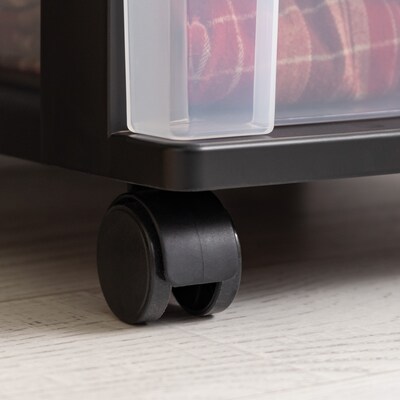 Iris Narrow Chest, 4 Drawer, Black, 2/Pack (575002)