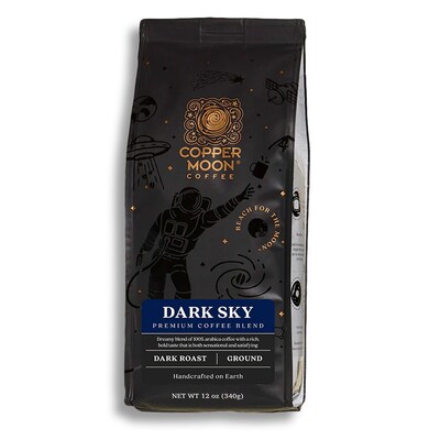 Copper Moon Dark Sky Ground Coffee, Dark Roast, 12 oz. (205335)