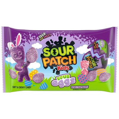 SOUR PATCH KIDS - Black Raspberry, 7.93 oz Laydown Bag (MOZ01338)