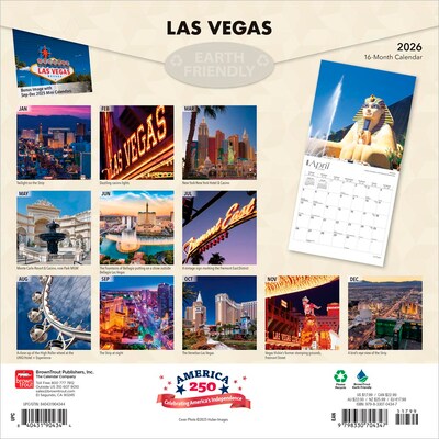 2026 BrownTrout Las Vegas 12 x 12 Monthly Wall Calendar (9798330704347)