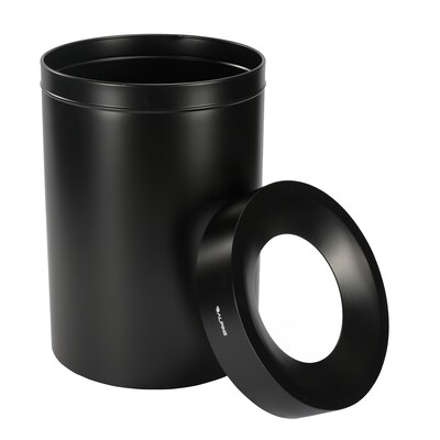 Alpine Industries Stainless Steel Trash Can, 50 Gallon, Black (ALP475-50-BLK)