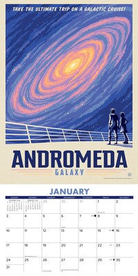 2027 Willow Creek Space Travel 12" x 12" Monthly Wall Calendar, Assorted Colors (62432)