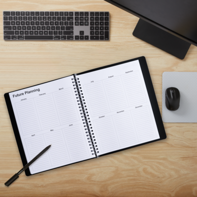 Staples 7" x 8.75" Daily Planner, Black (ST60461-24)