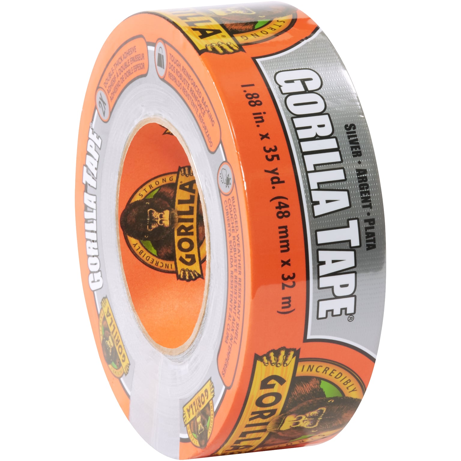Gorilla Heavy Duty Duct Tape, 2 x 35 yds., Silver (ADHGGT240)