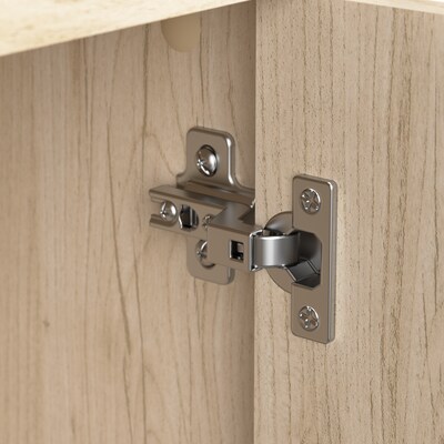 Bush Business Furniture Office in an Hour 3 Person L Cubicle Desk Set, Natural Elm (OIAH006NE)