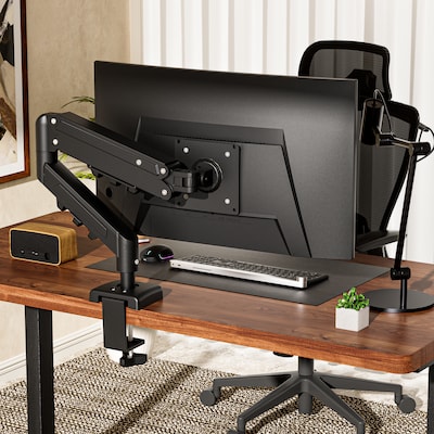 FlexiSpot MA1 Single Adjustable Arm, Up to 32" Monitor, Black (MA1B-S-DP)