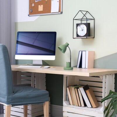 Simple Designs Sleek Essentials LED Desk Lamp, 16.22", Sage Green (LD1076-SGE)