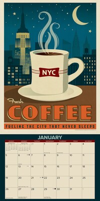 2025 Willow Creek Coffee Delights Art 12" x 12" Monthly Wall Calendar (42502)