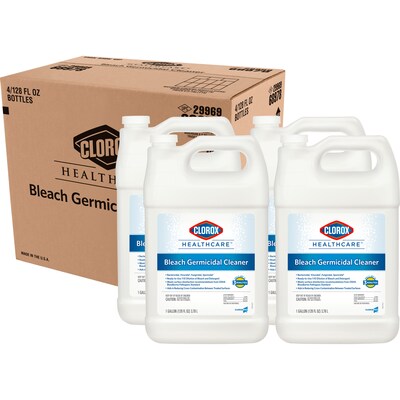 Clorox Healthcare Bleach Germicidal Cleaner Refill, 128 Ounces, 4 Bottles/ Case (68978)