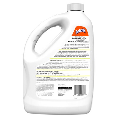 Fantastik Multi-Surface Disinfectant Degreaser, Fresh Scent, 1 gal., 4/Carton (311930)