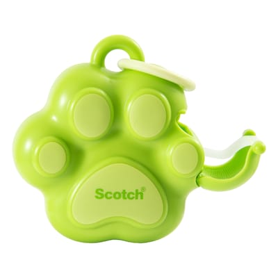 Scotch Paw Desktop Dispenser w/Tape, 1" Core, Green (159-PAW-G)
