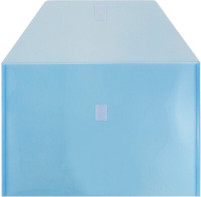 JAM Paper Premium Plastic Document File, Legal, Blue, 3/Pack (219V0BUX3)