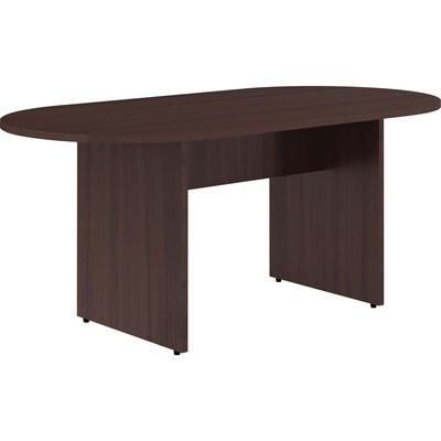 Lorell Essentials 72 W Oval Conference Table Walnut (LLR18230)