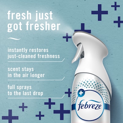 Febreze Air Mist Air Freshener Spray, Heavy Duty Crisp Clean Scent, 8.1 oz., 3/Pack (5617/46010)