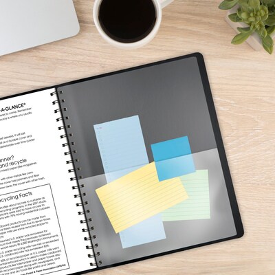 2026 AT-A-GLANCE Contemporary 8.25" x 11" Weekly & Monthly Planner, Faux Leather Cover, Black (70-950X-05-26)