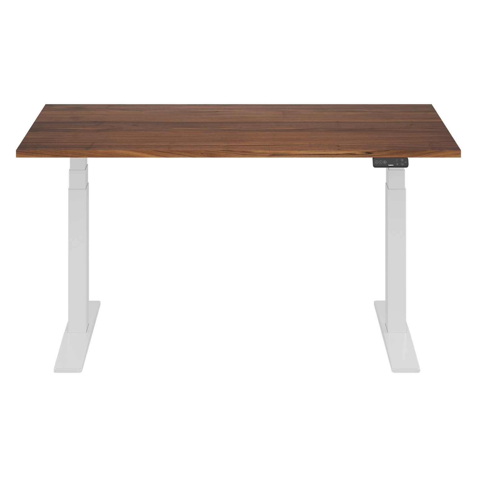 FlexiSpot E7COMMERCIAL 60W Electric Height Adjustable Standing Desk, Black Walnut/White (E7WCOM6030-BW)