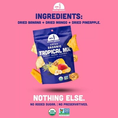 Mavuno Harvest Gluten Free Organic Dried Tropical Mix Fruit Snacks, 2 oz., 6 Bags/Pack (MAHW-TROP2OZ6PK)