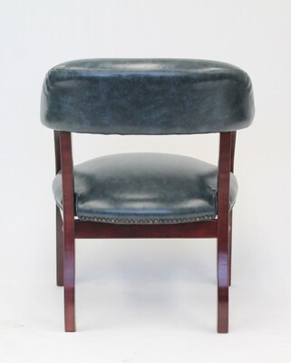 Boss Captain's Guest Chair in Blue Vinyl