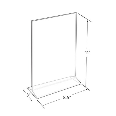 Azar Document Holder, Desktop/Countertop, Top Loading Plastic, 3/Pack (142430-3PK)