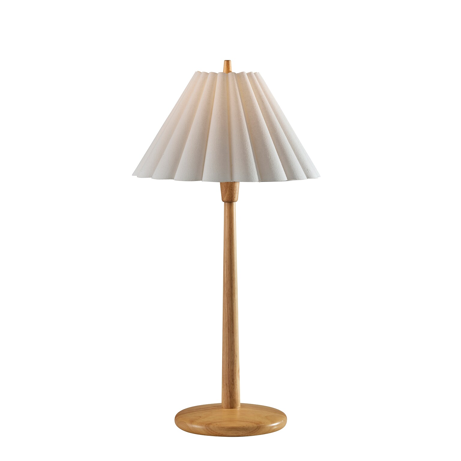 Adesso Scallop 28.75 Incandescent Table Lamp, Natural/White (4143-12)