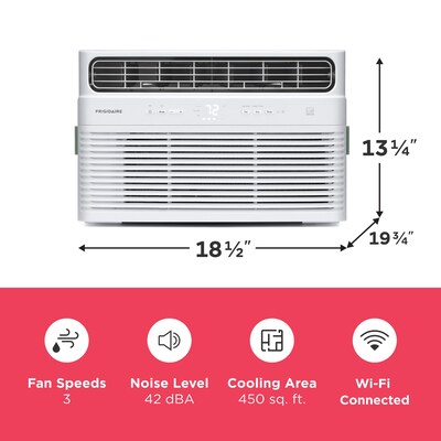 Frigidaire 114-Volt 10000 BTU Window Air Conditioner with Remote, WiFi Enabled, White (FHWW105WE1)