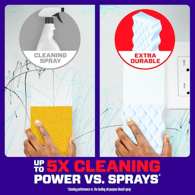 Mr. Clean Magic Eraser Sponge, White, 5 Pads/Pack (22875)