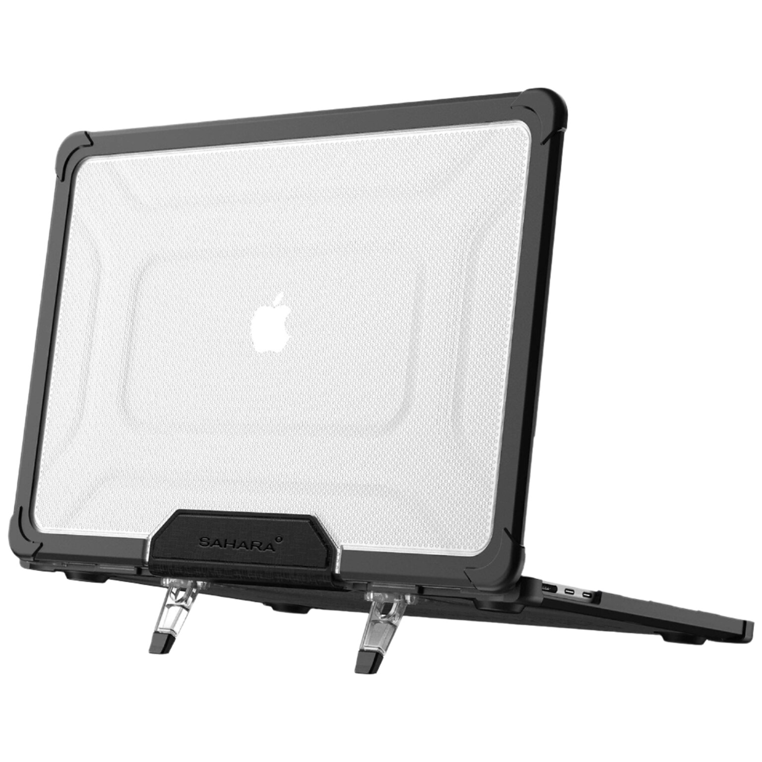 SaharaCase Heavy-Duty Raider Series 15 Laptop Case with Stand, Shock Absorbing, Frosted Clear/Black (LT00057)