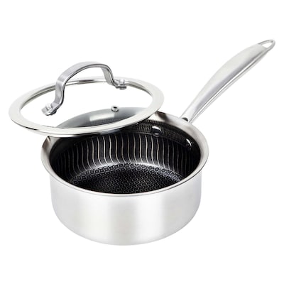 Brentwood 1.5-Qt. Saucepan With Glass Lid, Stainless Steel (B-SPH16L)